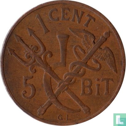 Dänisch-Westindien 1 Cent / 5 Bit 1905 - Bild 2