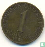 Autriche 1 schilling 1961 - Image 1