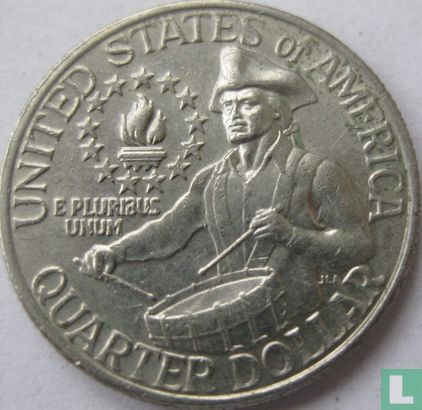 Vereinigte Staaten ¼ Dollar 1976 (verkupfernickelten Kupfer - ohne Buchstabe) "200th anniversary of Independence" - Bild 2
