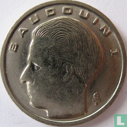 Belgique 1 franc 1991 (FRA) - Image 2