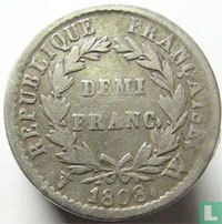 Frankrijk ½ franc 1808 (W) - Afbeelding 1