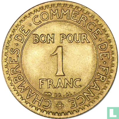 Frankrijk 1 franc 1921 - Afbeelding 2