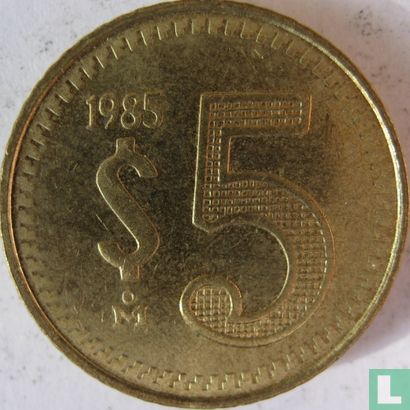 Mexiko 5 Peso 1985 - Bild 1