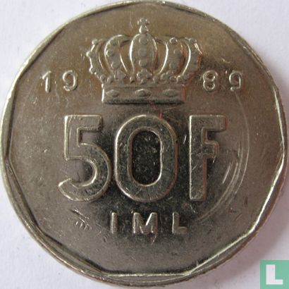Luxemburg 50 francs 1989 (type 1) - Afbeelding 1
