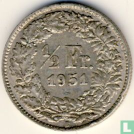Switzerland ½ franc 1951 - Image 1