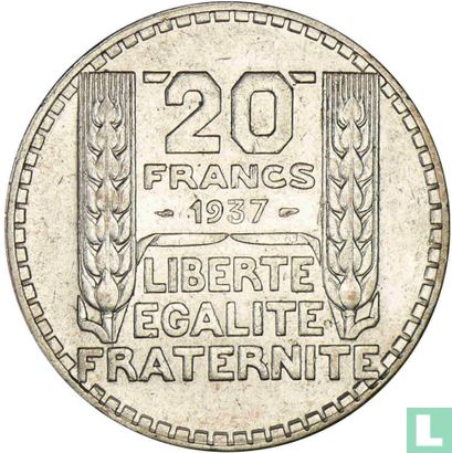 Frankrijk 20 francs 1937 - Afbeelding 1