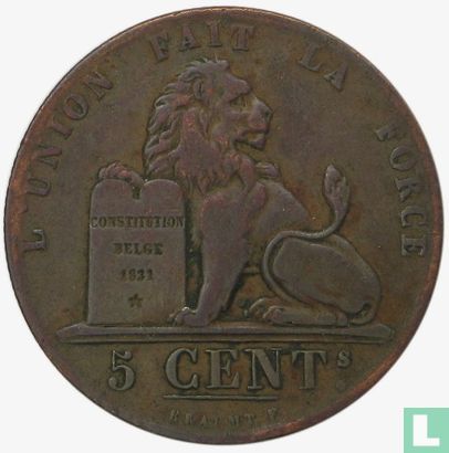 België 5 centimes 1849 - Afbeelding 2