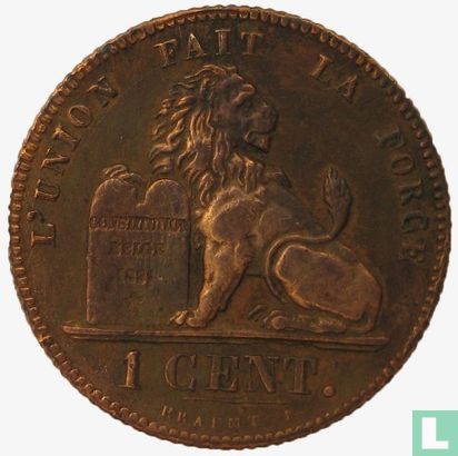 Belgium 1 centime 1861 - Image 2