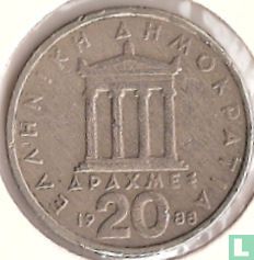 Griekenland 20 drachmes 1988 - Afbeelding 1