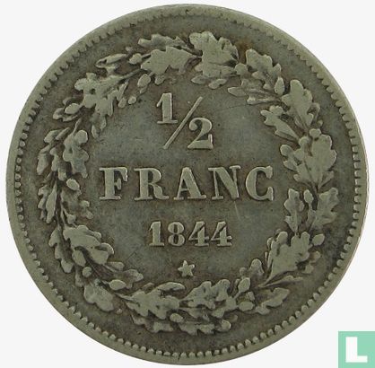 België ½ franc 1844 - Afbeelding 1