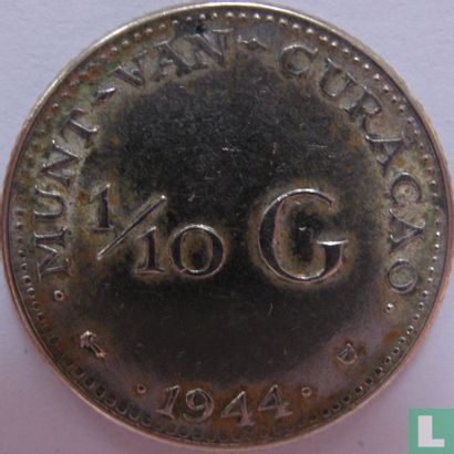 Curaçao 1/10 Gulden 1944 - Bild 3