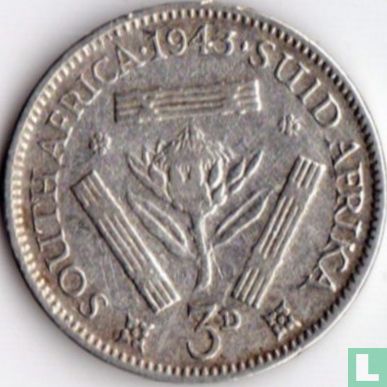 Afrique du Sud 3 pence 1943 - Image 1