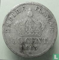 Frankrijk 50 centimes 1865 (K) - Afbeelding 1