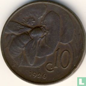 Italien 10 Centesimi 1926 - Bild 1