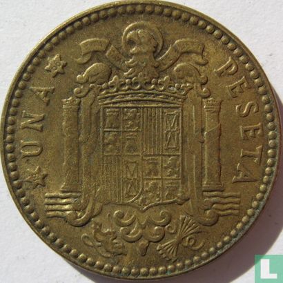 Spain 1 peseta 1963 (1966) - Image 1
