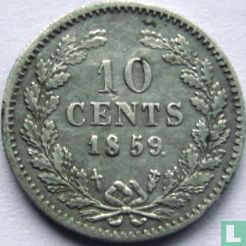 Niederlande 10 Cent 1859 - Bild 1
