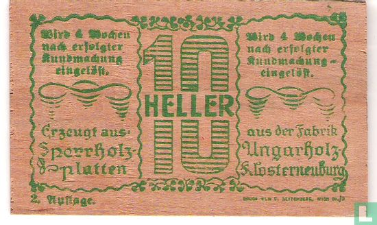 Hadersfeld 10 Heller 1920 - Bild 2