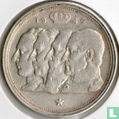 Belgium 100 francs 1949 (NLD - coin alignment) - Image 1