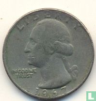 Vereinigte Staaten ¼ Dollar 1967 - Bild 1