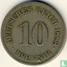 Duitse Rijk 10 pfennig 1888 (E) - Afbeelding 1