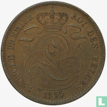 Belgique 10 centimes 1855 - Image 1