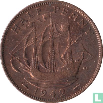 Verenigd Koninkrijk ½ penny 1942 - Afbeelding 1