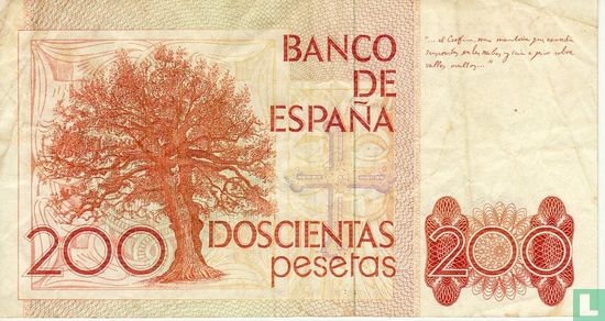 Espagne 200 Pesetas - Image 2
