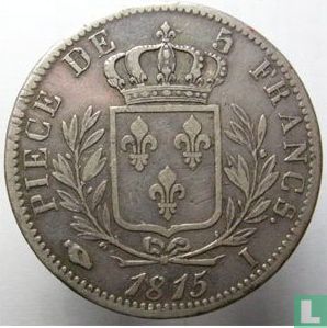 France 5 francs 1815 (LOUIS XVIII - I) - Image 1