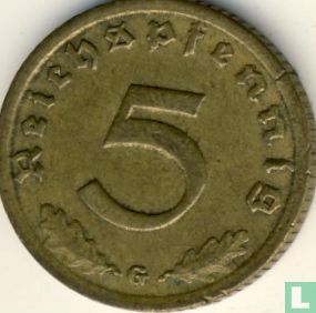 German Empire 5 reichspfennig 1938 (G) - Image 2