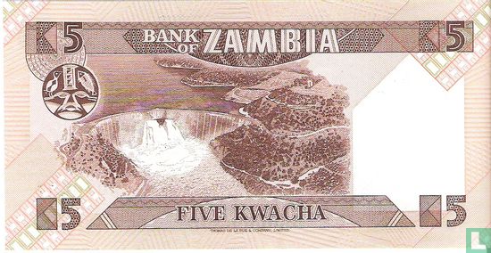 Zambia 5 Kwacha ND (1980-88) P25d - Image 2