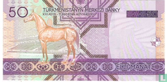 Turkménistan 50 Manat 2005 - Image 2