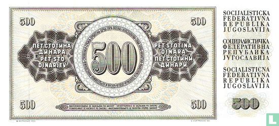 Yugoslavia 500 Dinara 1978 - Image 2