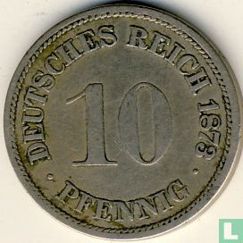Empire allemand 10 pfennig 1873 (A) - Image 1