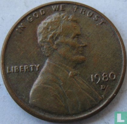 États-Unis 1 cent 1980 (D) - Image 1