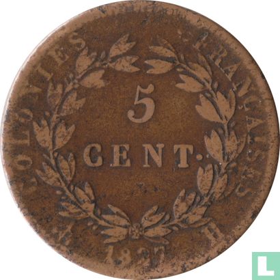 Französische Kolonien 5 Centime 1827 - Bild 1