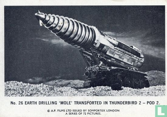 Earth drilling 'Mole' transported in Thunderbird 2 - pod 2. - Afbeelding 1