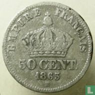 Frankrijk 50 centimes 1865 (BB) - Afbeelding 1