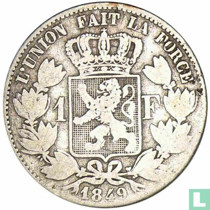Belgium 1 franc 1849 - Image 1