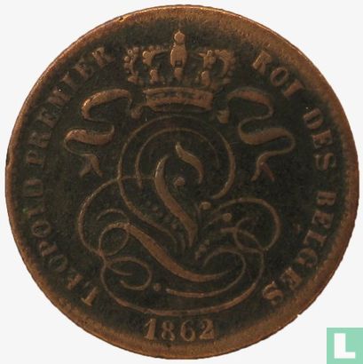 België 1 centime 1862 - Afbeelding 1