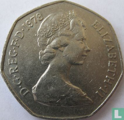 Verenigd Koninkrijk 50 new pence 1978 - Afbeelding 1
