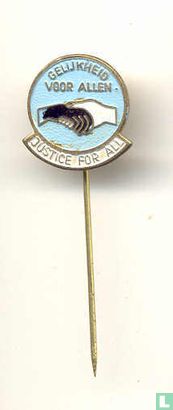 Gelijkheid voor allen Justice for all [schwarz-weiß-hellblau]
