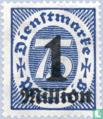 Service stamp with overprint