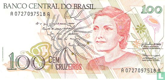 Brazilië 100 Cruzeiros  - Afbeelding 1