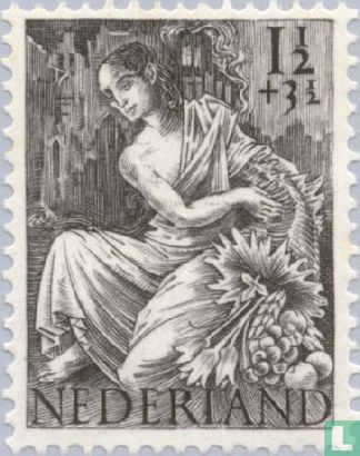 National-Hilfe Briefmarken