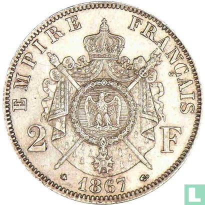 France 2 francs 1867 (A) - Image 1