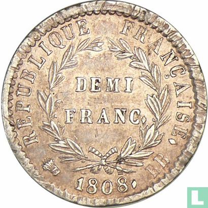 Frankrijk ½ franc 1808 (BB) - Afbeelding 1