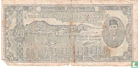 Indonesië 25 Rupiah 1947 - Afbeelding 1