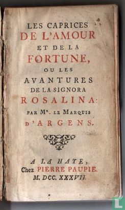 Les caprices de l'amour et de la fortune, ou les avantures de la signora Rosalina - Afbeelding 2