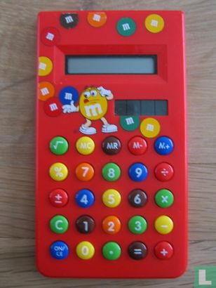 M&M's calculator rood (LCD)