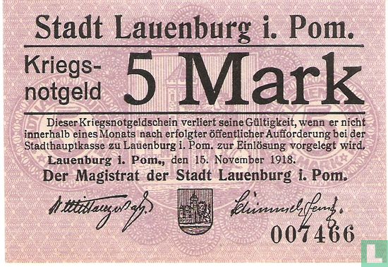 Lauenburg i Pommern 5 Mark - Afbeelding 1